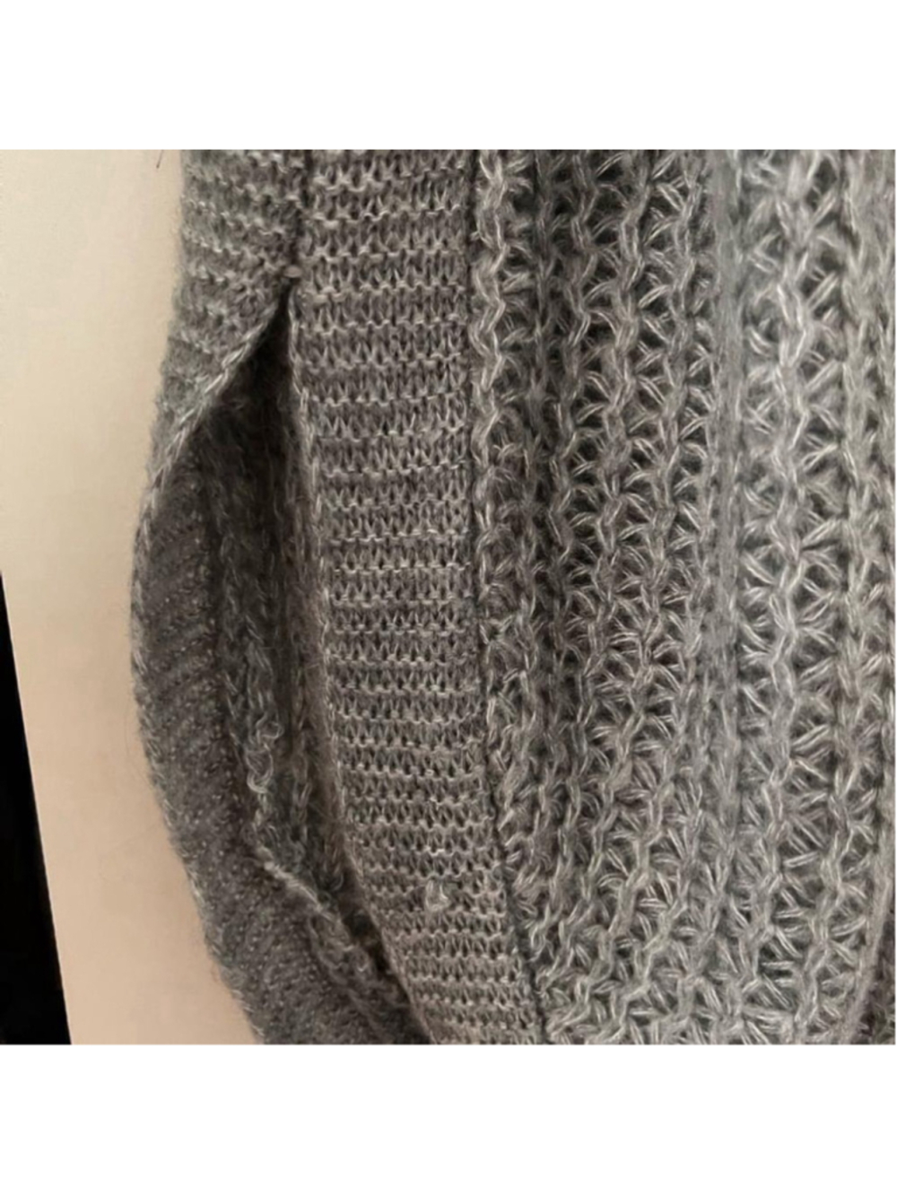 LC Lauren Conrad Heather Gray Knit Poncho Sweater - One Size - EUC - Picture 4 of 6